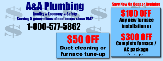Plumbing service coupons